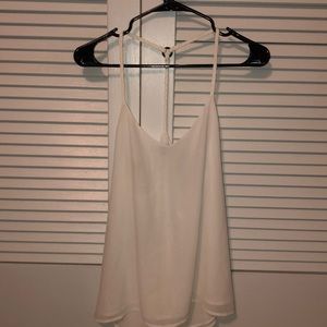 Flowey white tank top